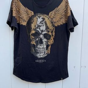 Avenue George V Paris winged skull t shirt